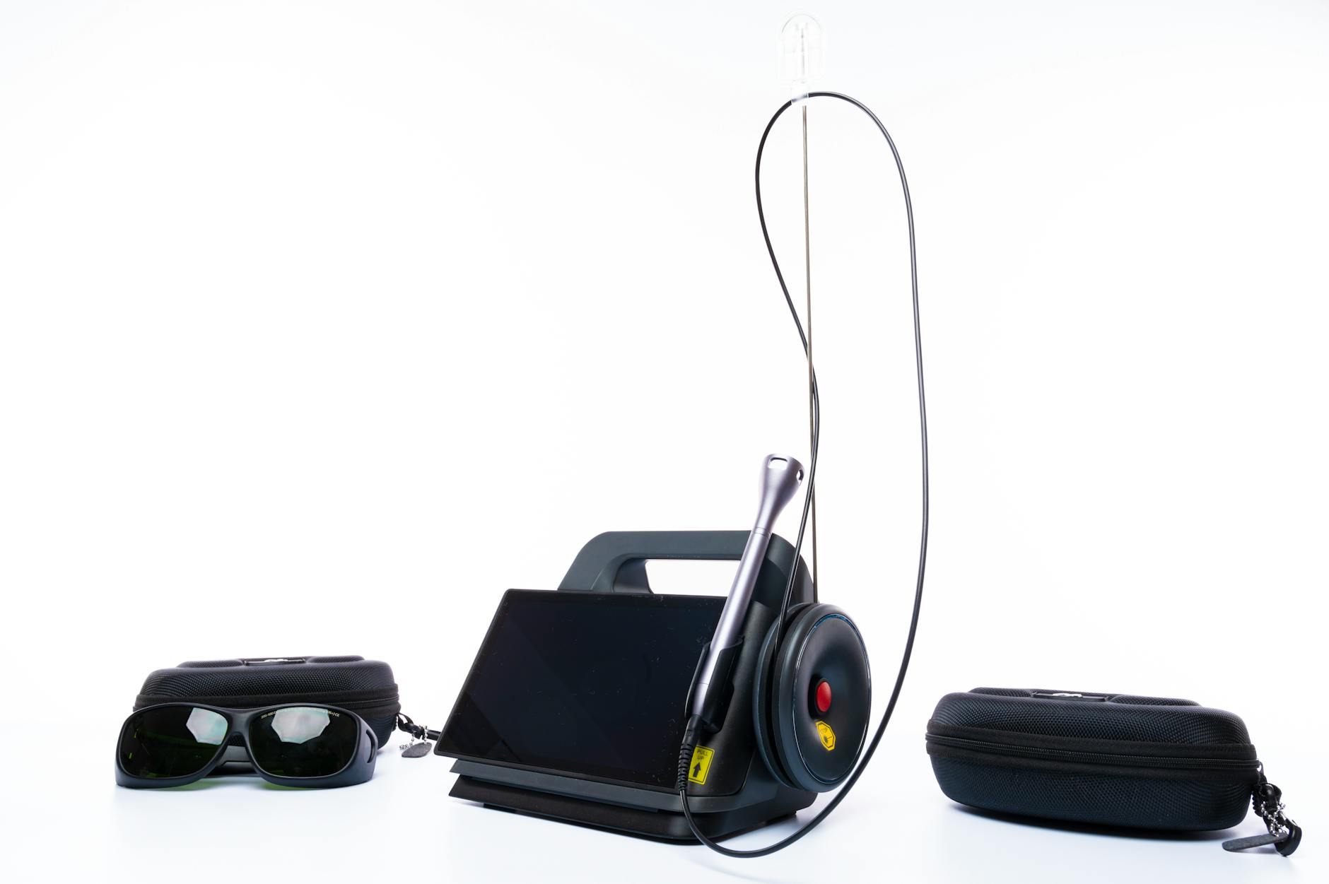 Zestaw lasera krzyżowego z okularami ochronnymi i futerałami